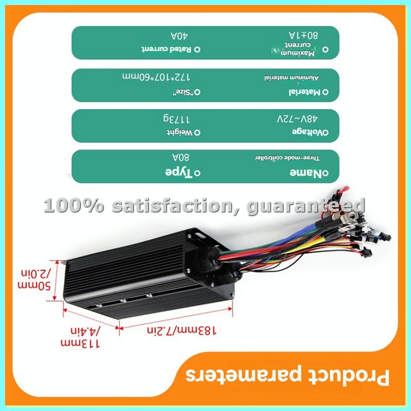 E-Bicycle Three Mode Controlle - Sine Wave Controller 48V 72V 80A ulasan dan harga